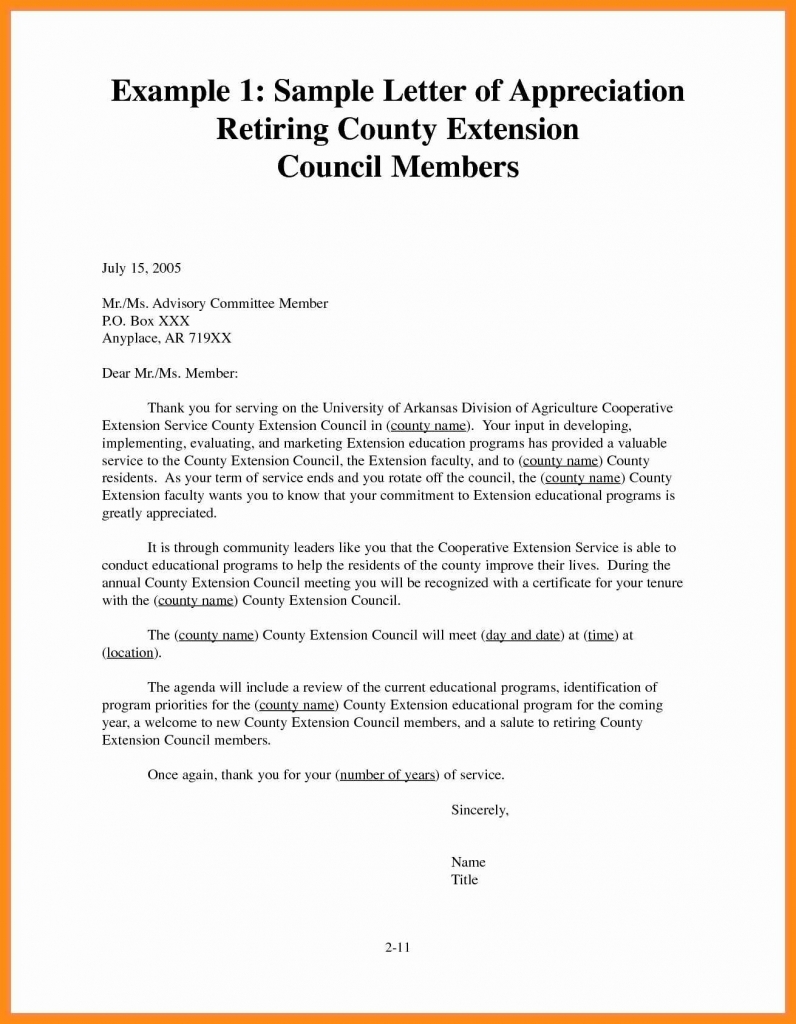 010 Employee Recognition Letter Example Appreciation Sample