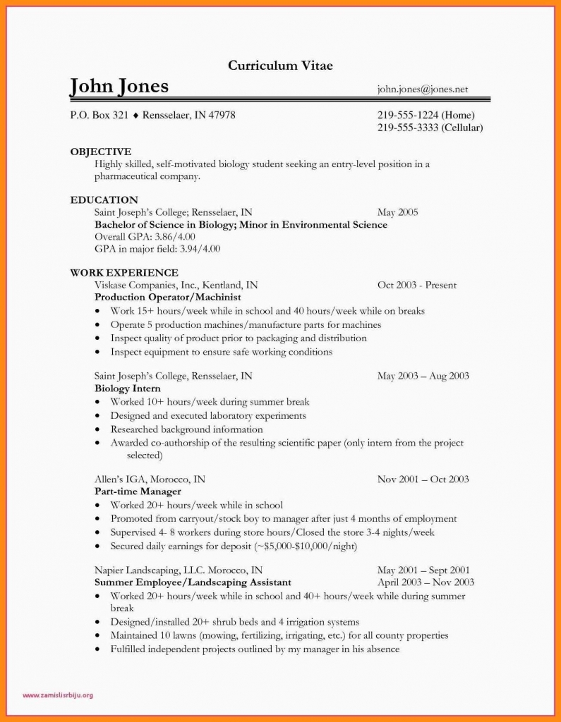 11-12 Biology Resume Objective Examples | Elainegalindo