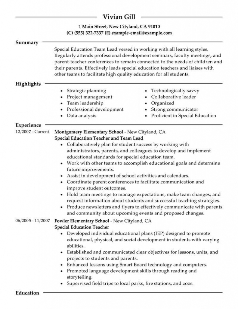 12 Amazing Education Resume Examples | Livecareer