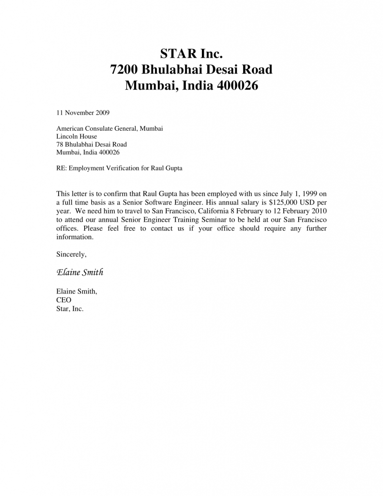 14+ Employment Verification Letter Examples - Pdf, Doc | Examples