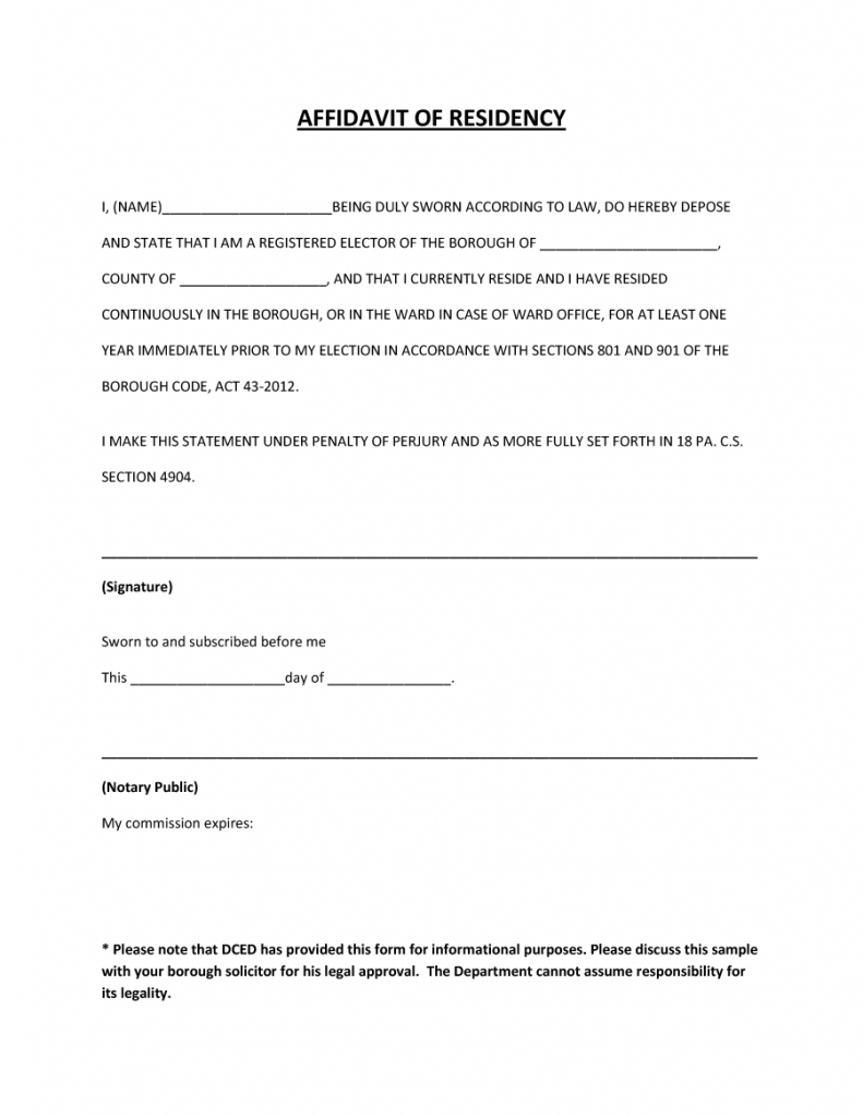 36 Proof Of Residency Letters (from Family Member / Landlord) ᐅ