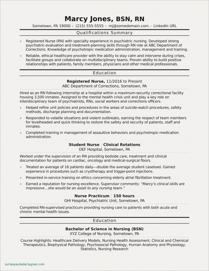 68 Best Of Collection Of Psych Rn Resume Examples | Resume Templates