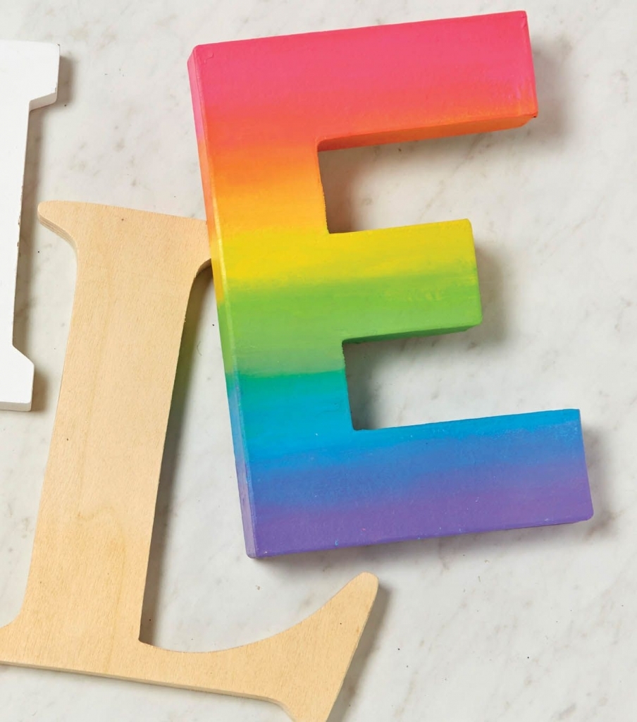 An Easy Way To Create Your Own Ombre, Paper Mache Letter To