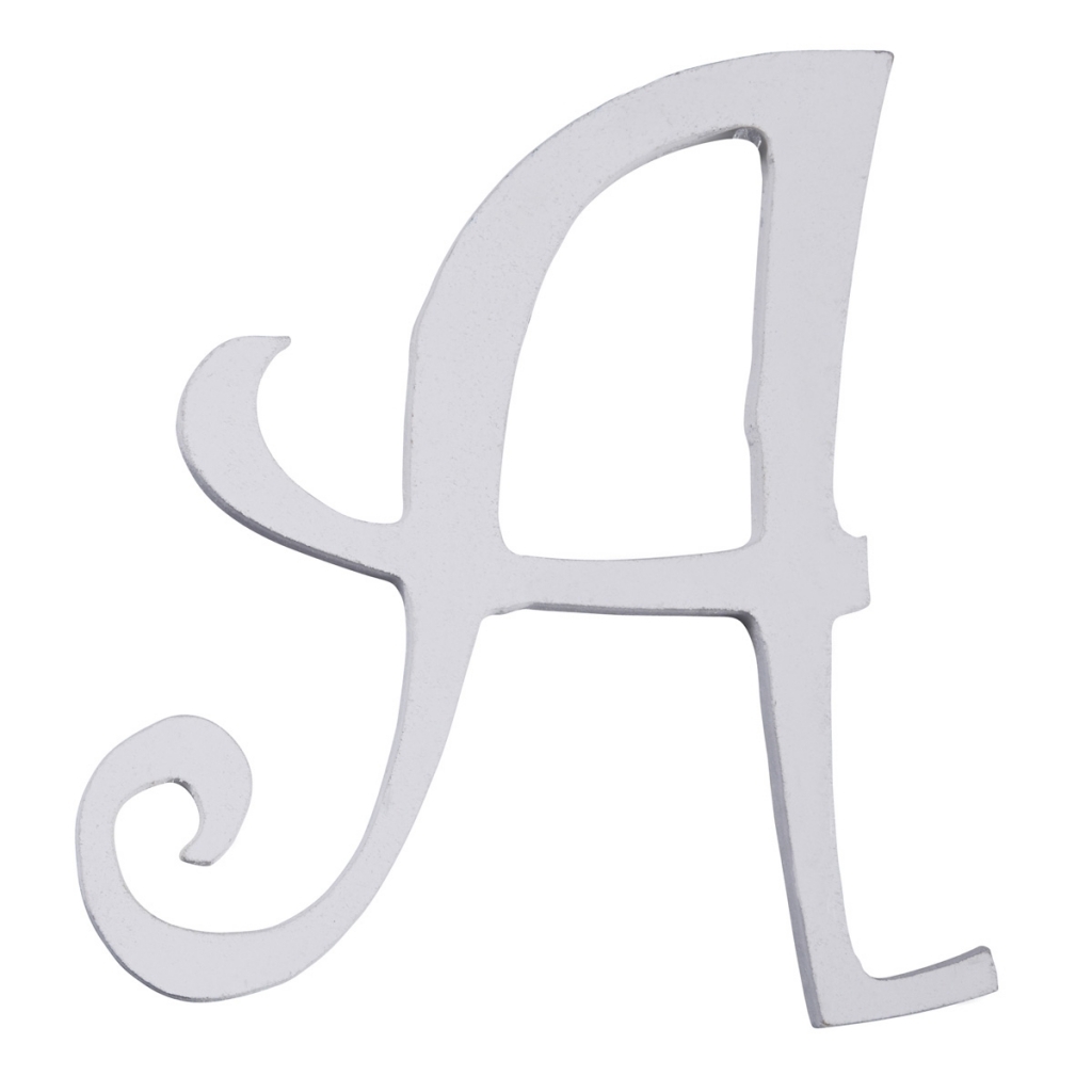 Artminds Curlicue Letters Wood 8 Inch Art Minds Black Wall