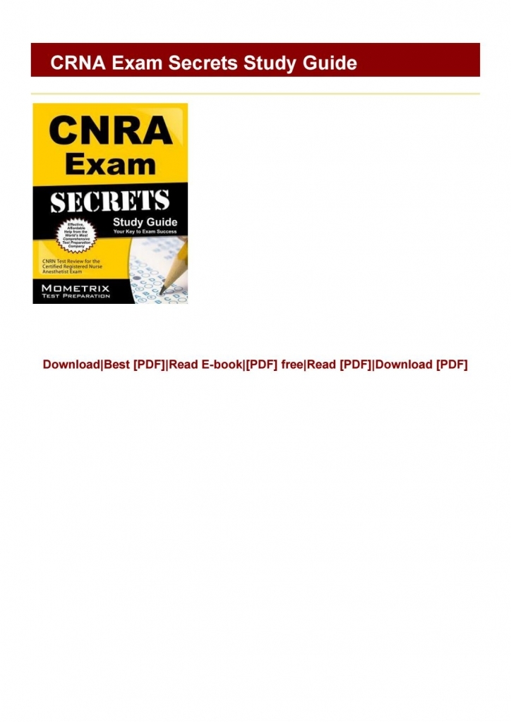 Book] Crna Exam Secrets Study Guide Pdf - Kindlepaulmata - Issuu