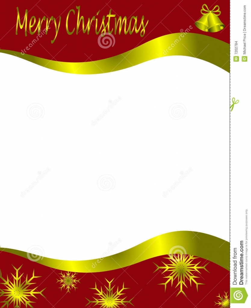 Christmas Letter Template Stock Vector. Illustration Of Gold - 7202784