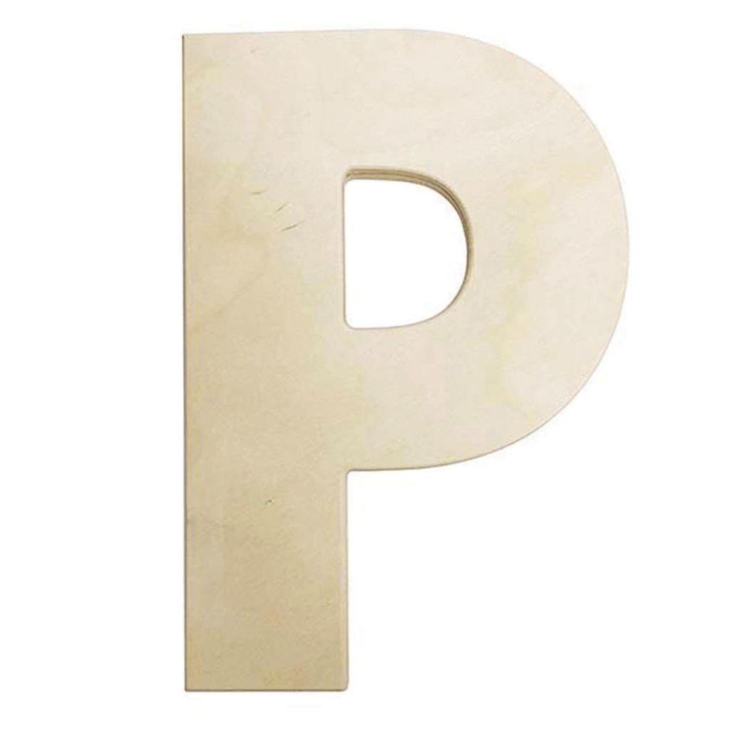 Consumercrafts Product Large Wooden Letters: 12 Inch Unfinished Wood Letter  P />