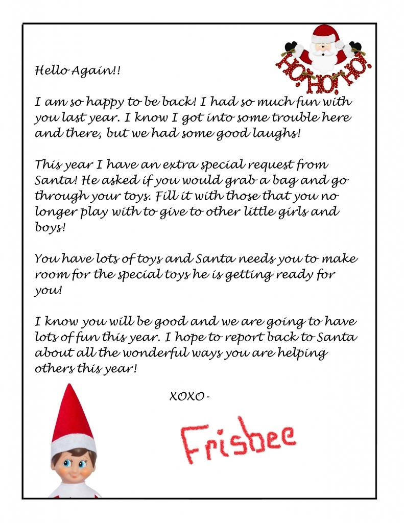 Elf On The Shelf Free Donation Letter Printable - Printables 4 Mom