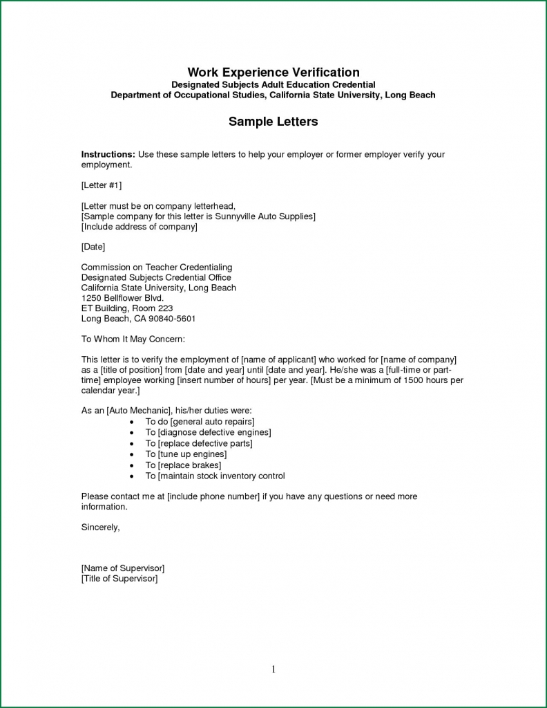 Employment Verification Letter Template Pdf Samples | Letter Cover
