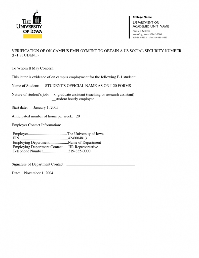 Employment Verification Letter Template Sample | Get Sniffer