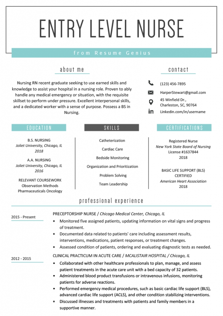 Entry-level Nurse Resume Sample | Resume Genius
