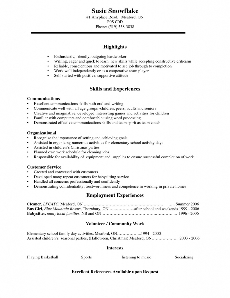 For High School Students | Kelcey | High School Resume, College