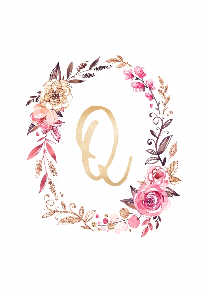 Free Glitter And Glam Monogram Printables | The Cottage Market