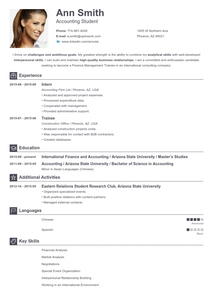 Free Online Resume Template - Example Document And Resume