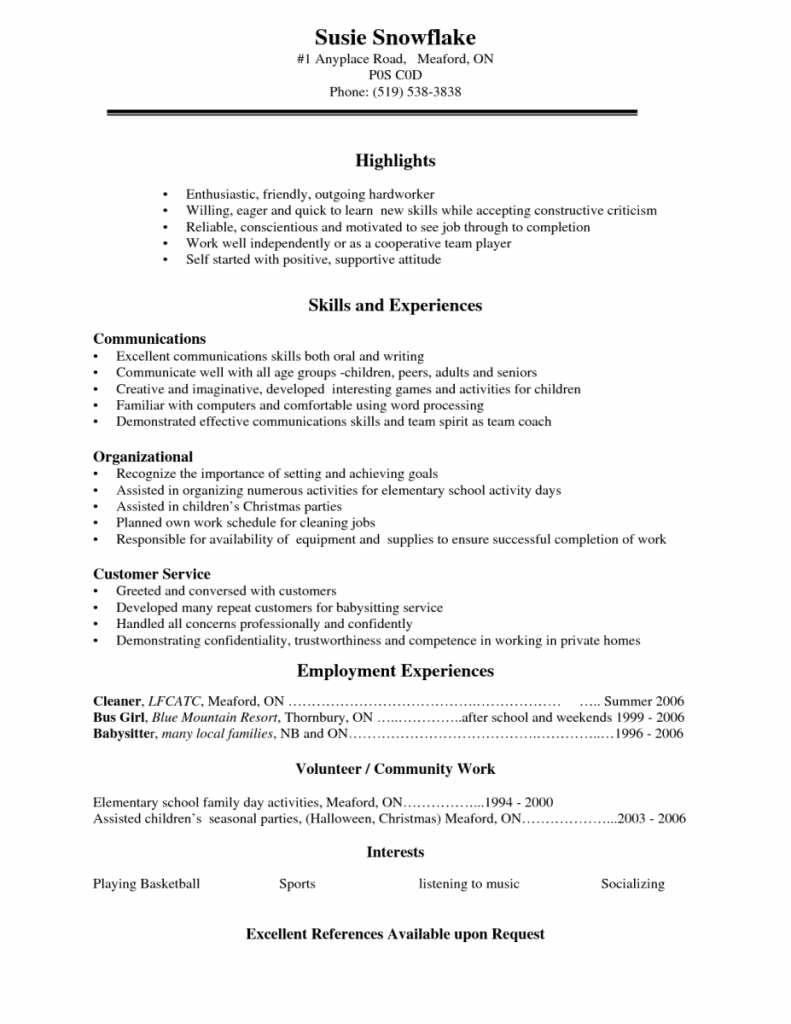 High School Grad Resume Sample Monster Com Student Examples