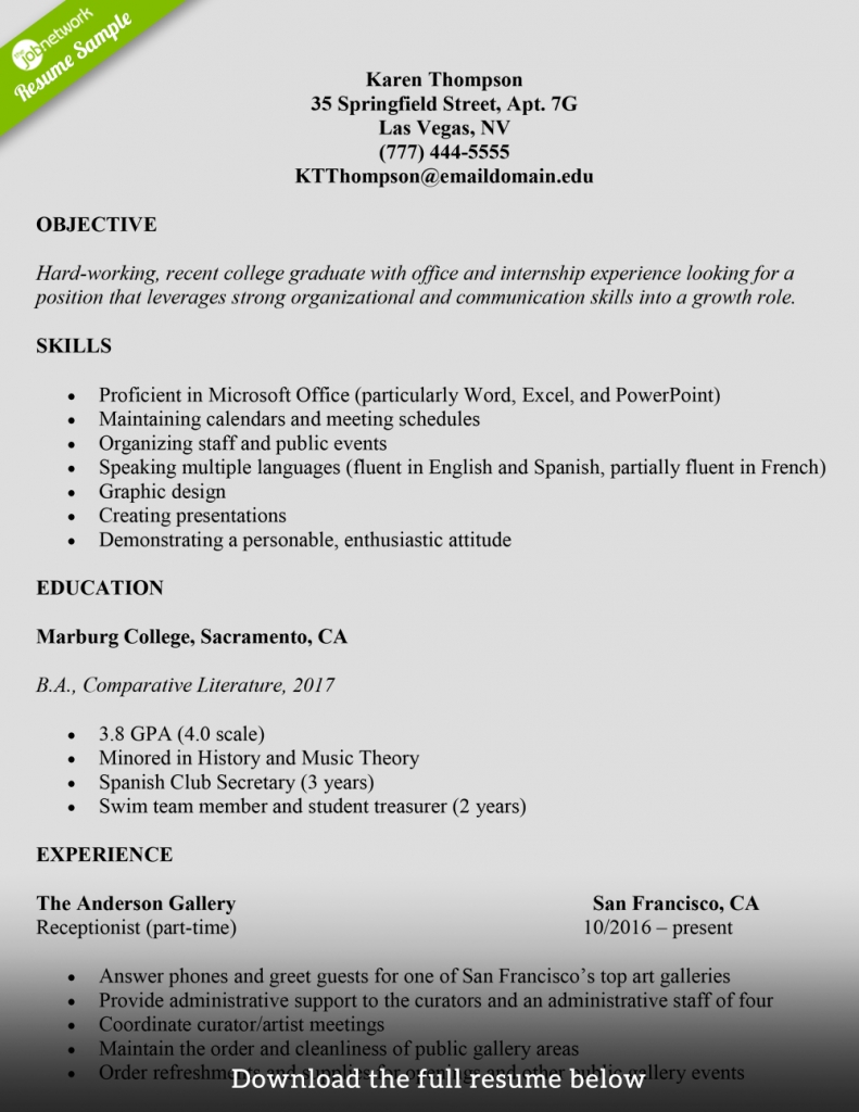How To Write A College Student Resume (with Examples)