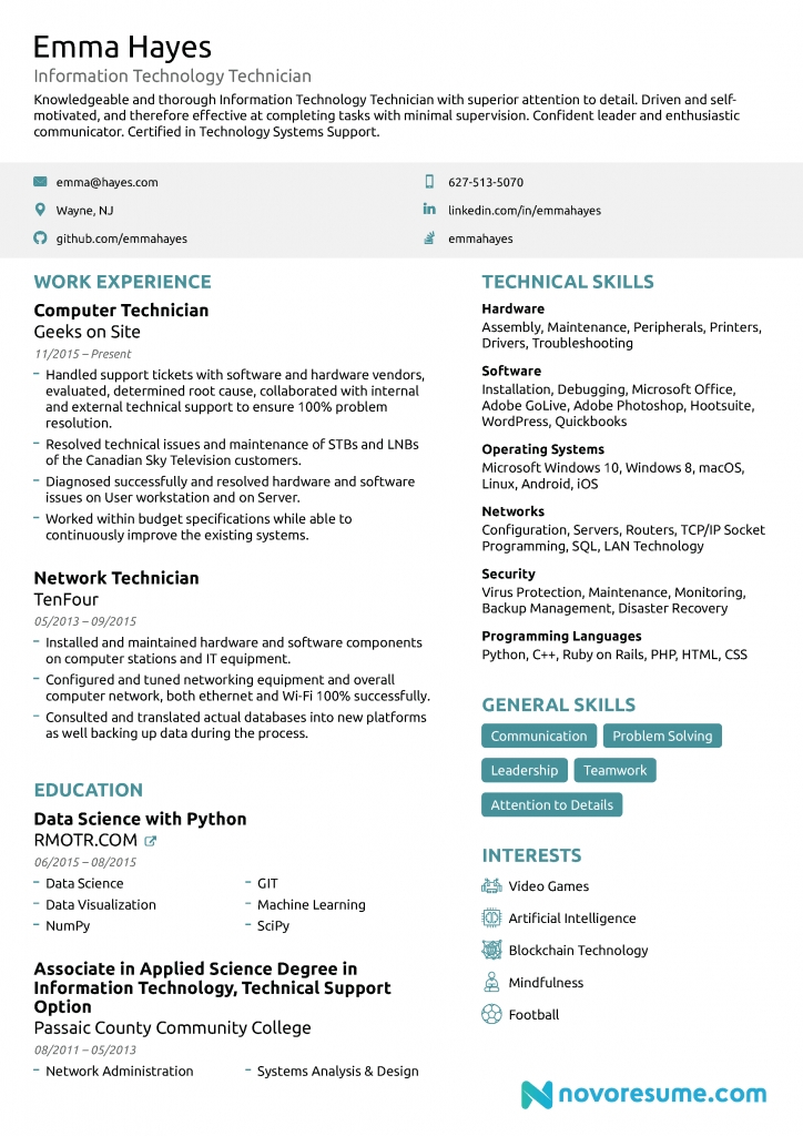 It Resume [2019] - Guide &amp; Examples