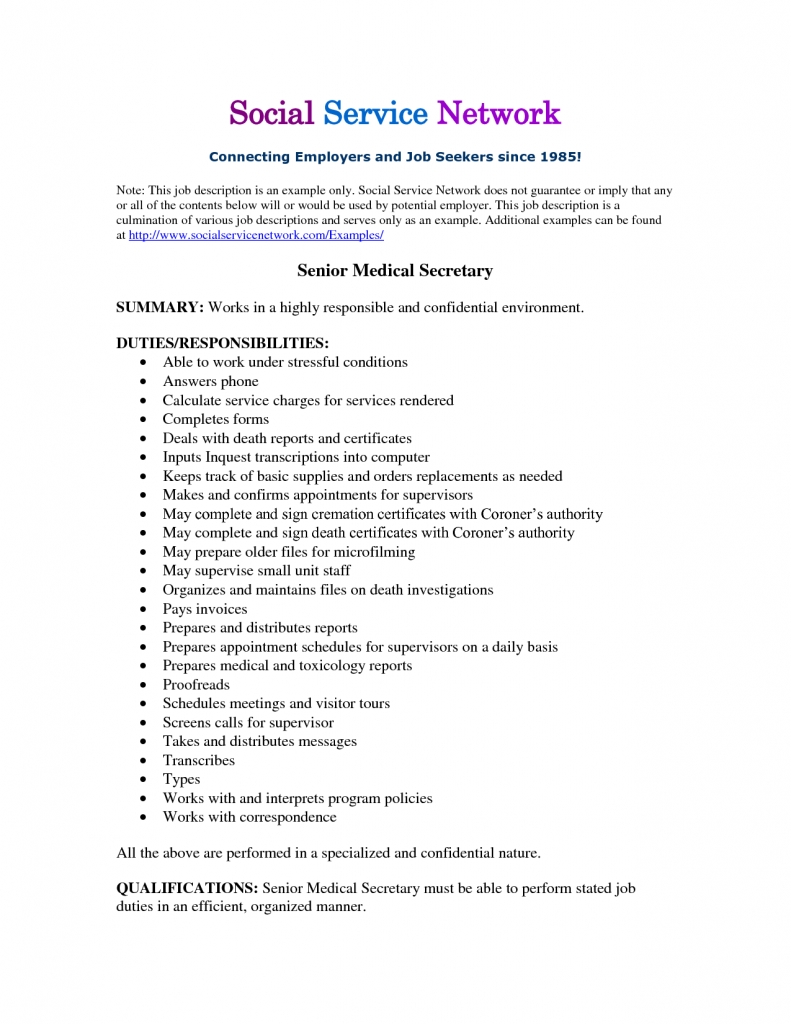 Job Summary Examples For Resumes ~ Curbshoppe