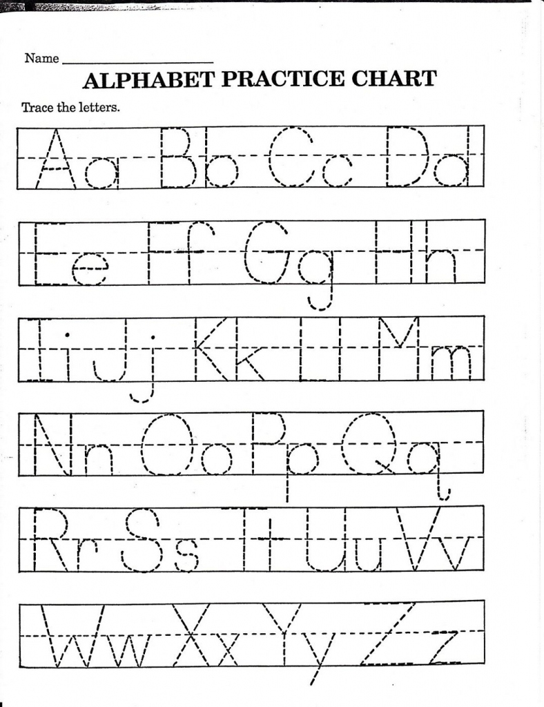 Kindergarten Worksheets Letter Tracing