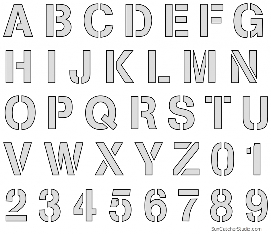 Letter Stencils - Printable Number And Alphabet Patterns (png, Svg)