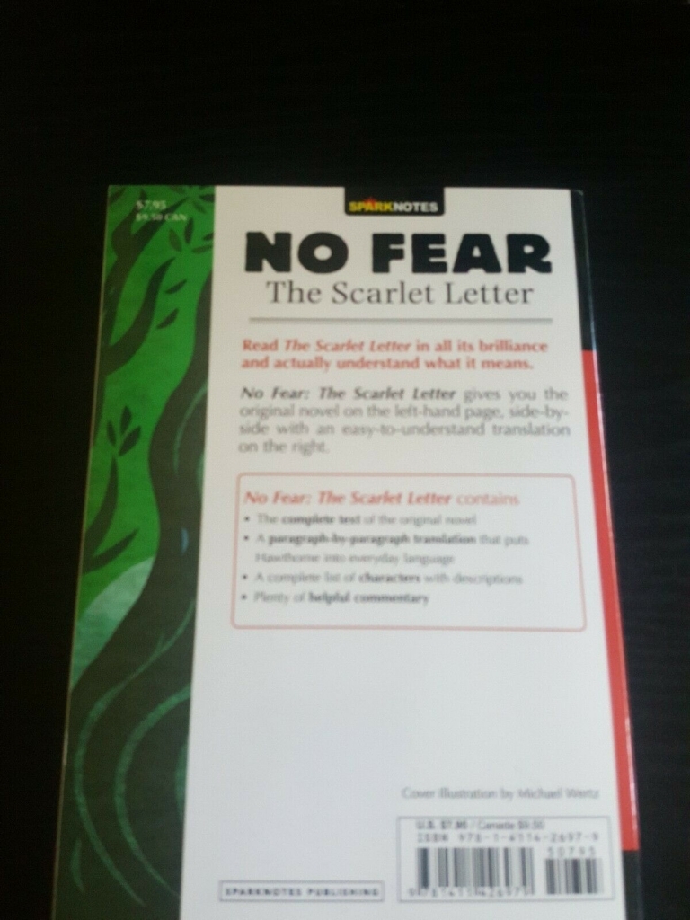 No Fear: The Scarlet Lettersparknotes Staff And Nathaniel Hawthorne  (2009, Paperback)