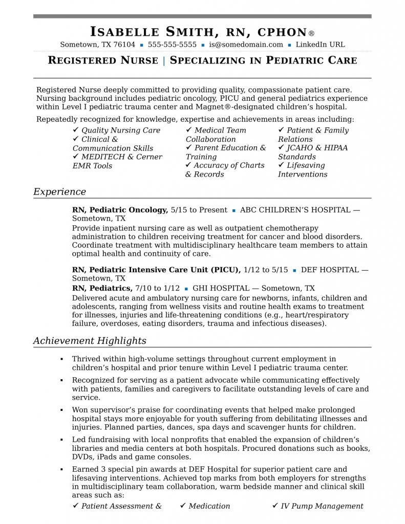 Nurse Resume Sample | Monster