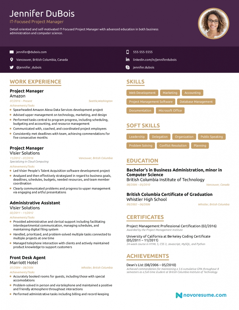 Project Manager Resume [2019] - Example &amp; Full Guide