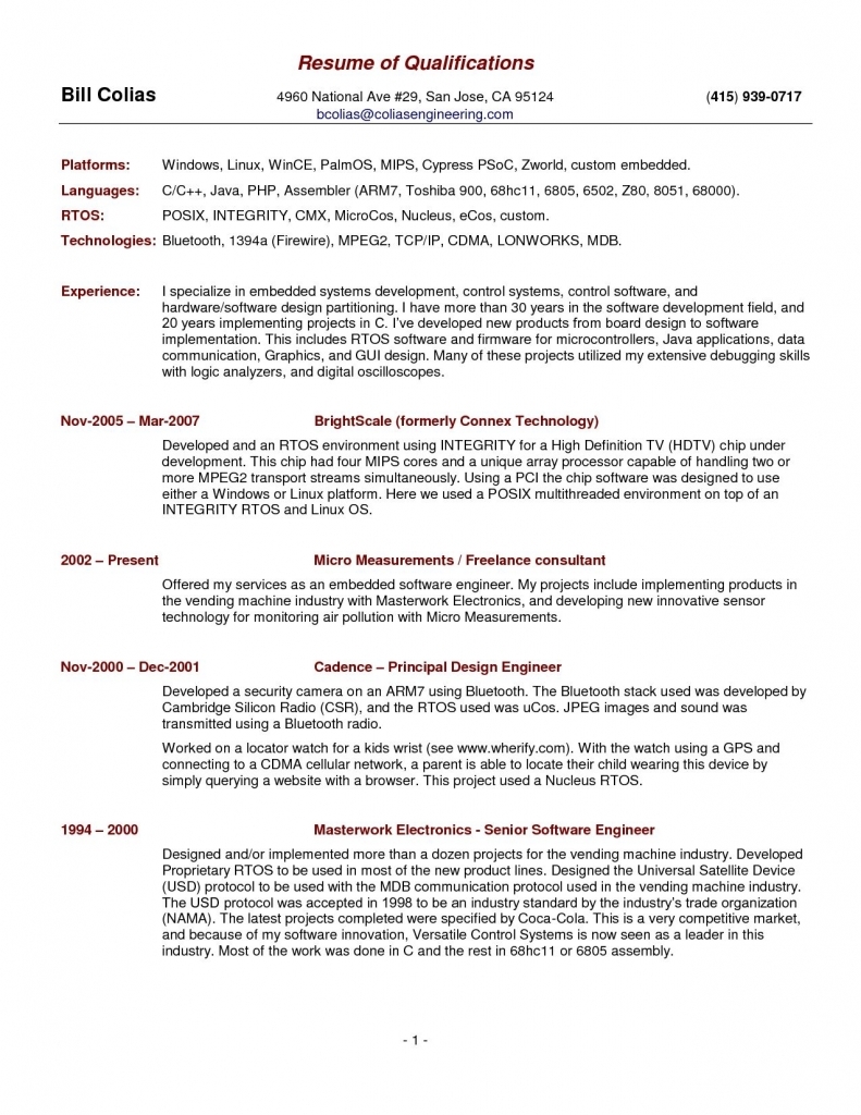 Qualifications In Resume Samples - Pelit.yasamayolver