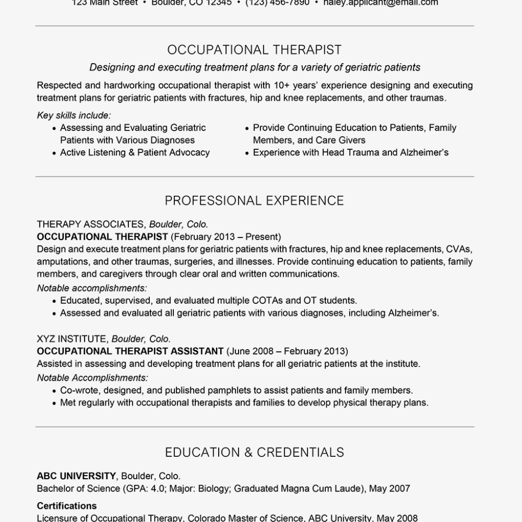 Resume Examples Physical Therapist - Floss Papers