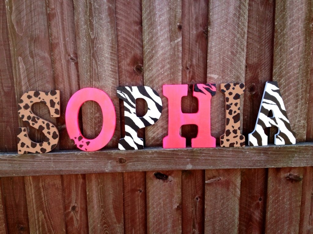 Stylist Design Decorative Letters For Wall Plus Zebra Decor Painted