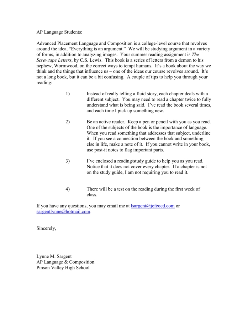 The Screwtape Letters