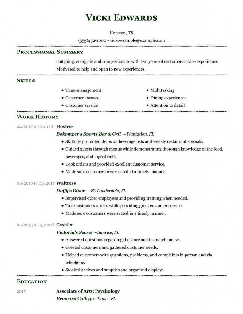 Unforgettable Restaurant Server Resume Examples To Stand Out