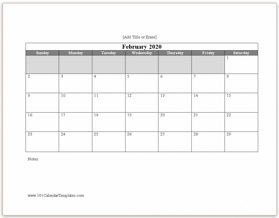 Printable Word Calendar 2020