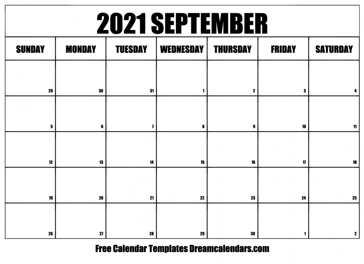 Free Printable Calendar October 2021