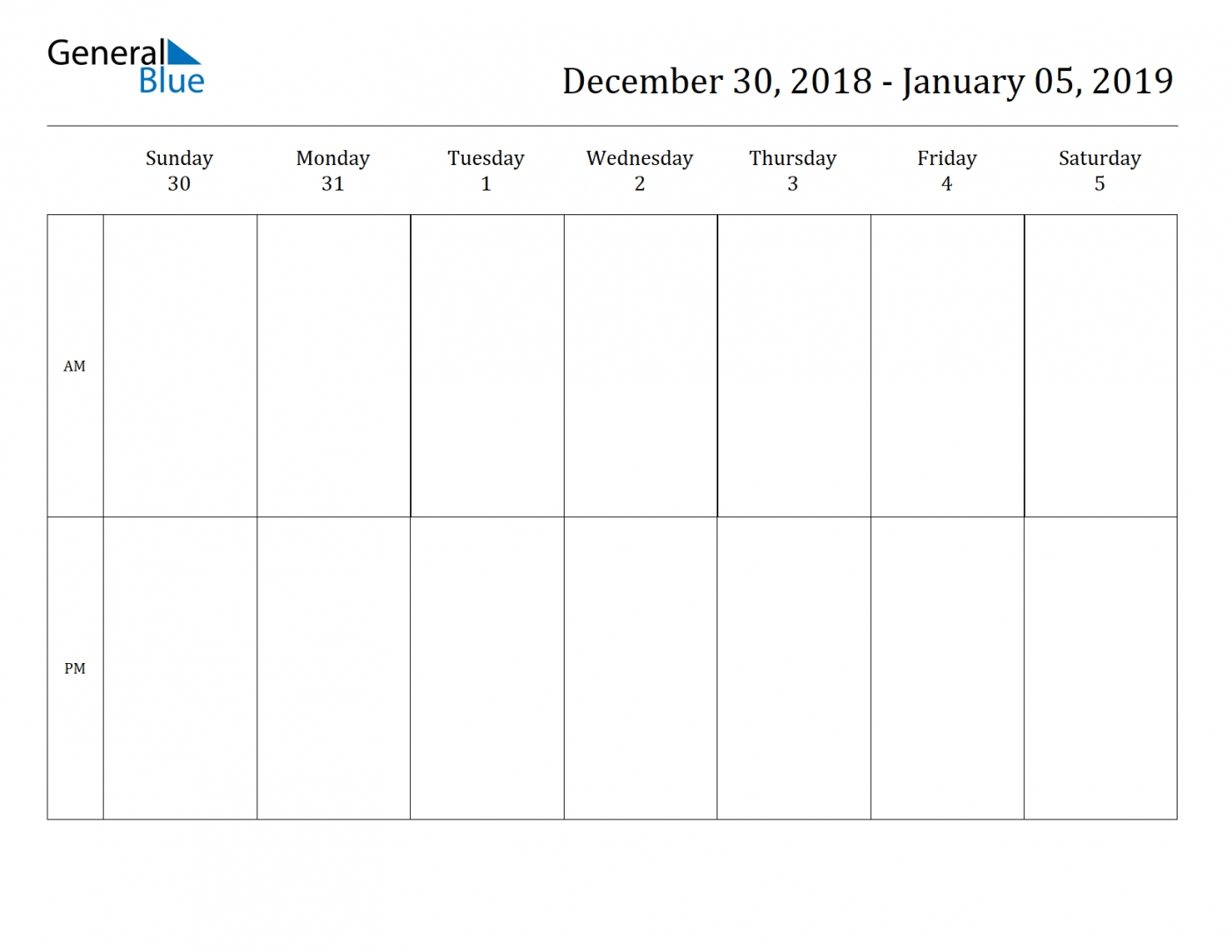 Printable Calendar Weekly