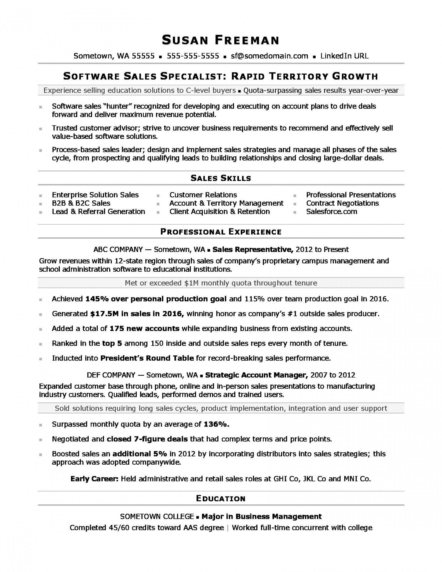 Sales Associate Resume Examples