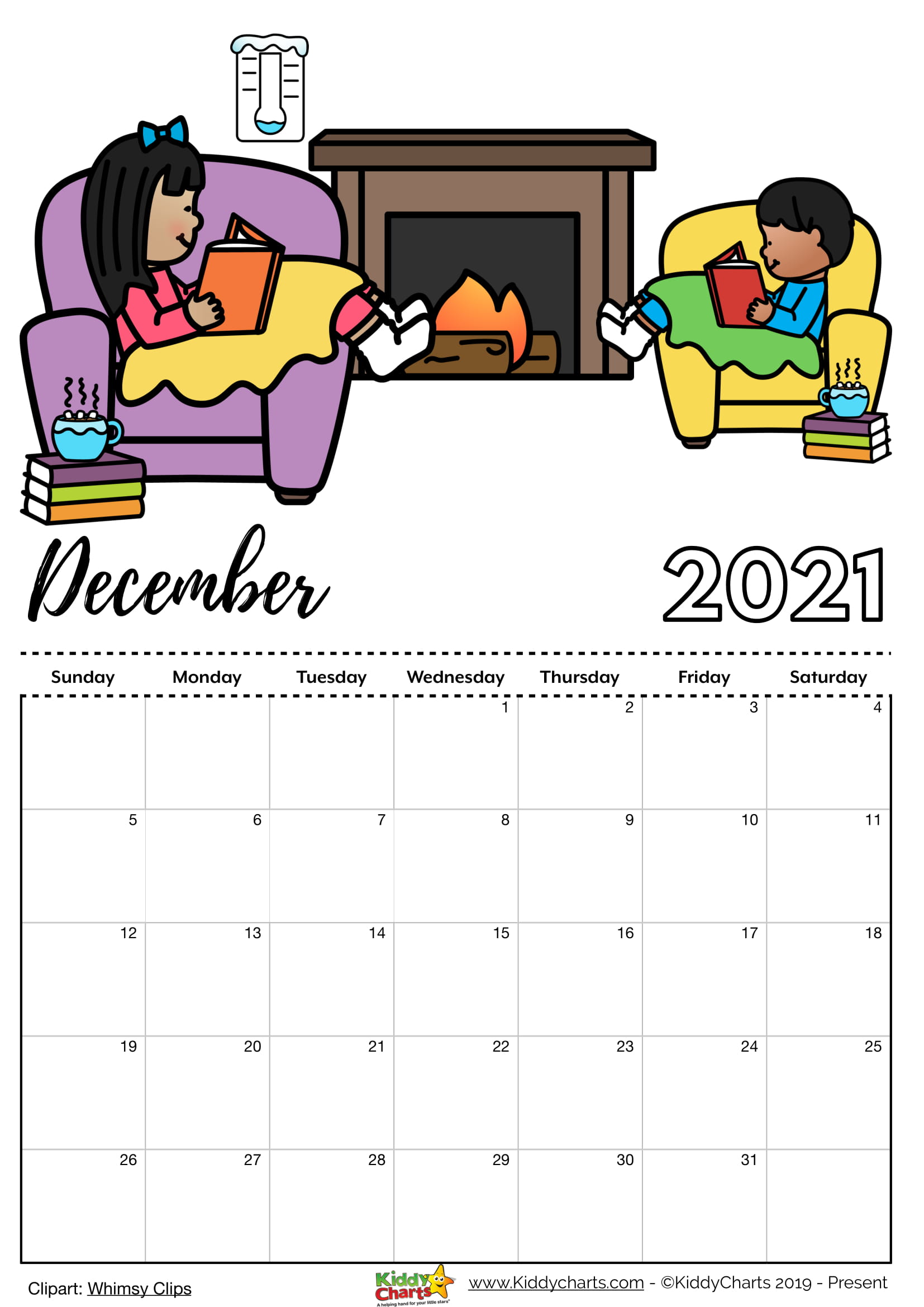 2021 Calendar Kids Printable