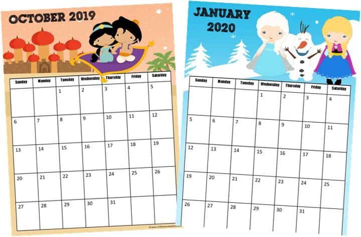 Free Printable Coloring Calendar 2021 For Kids