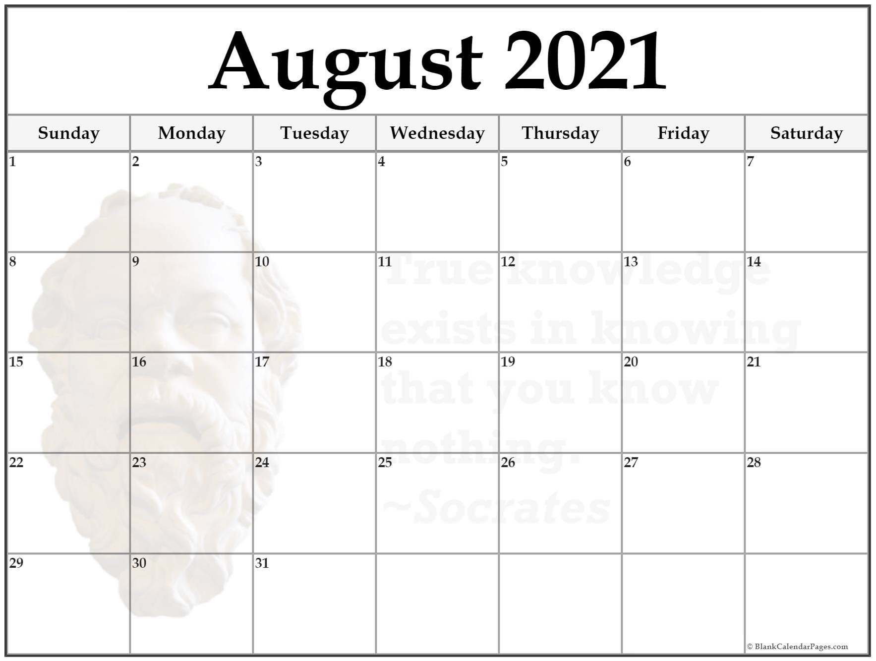 Printable Calendar 2021 With Quotes