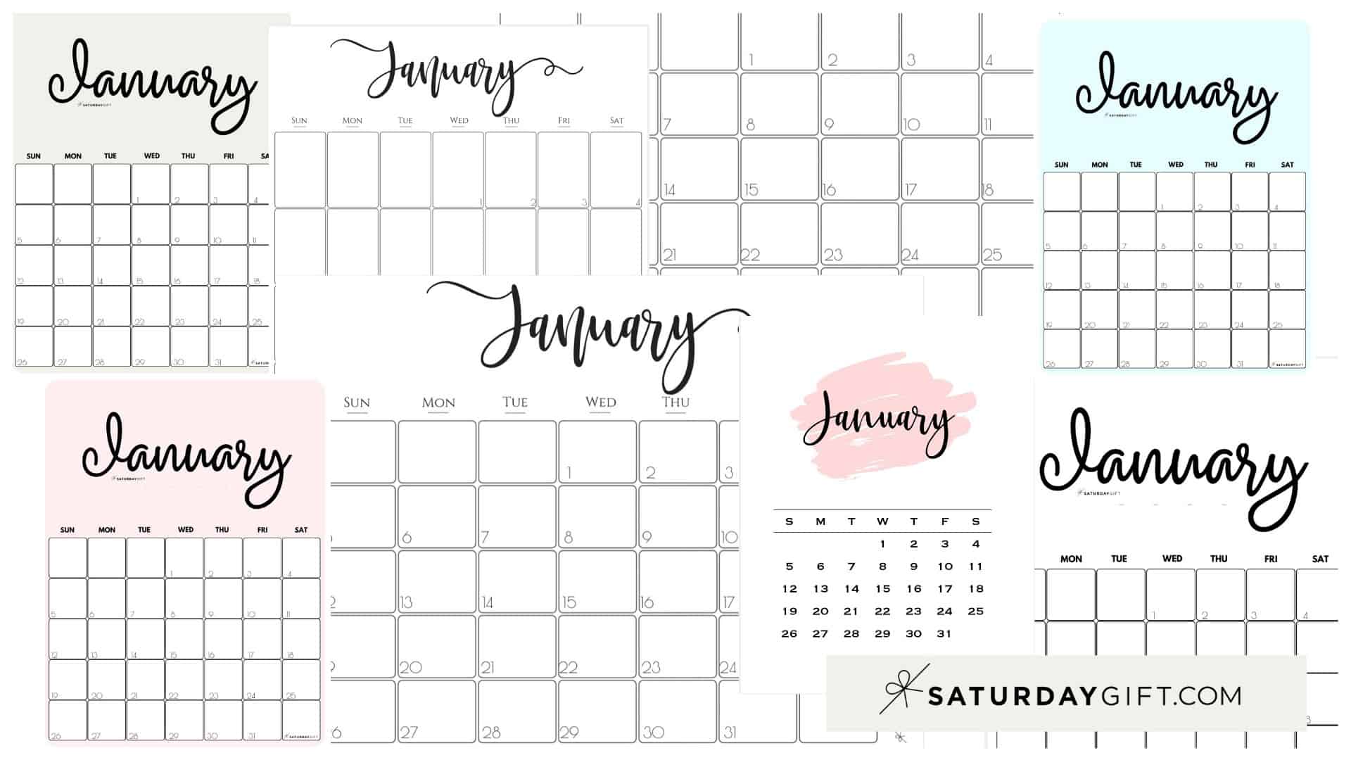 Printable Cute 2021 Calendar