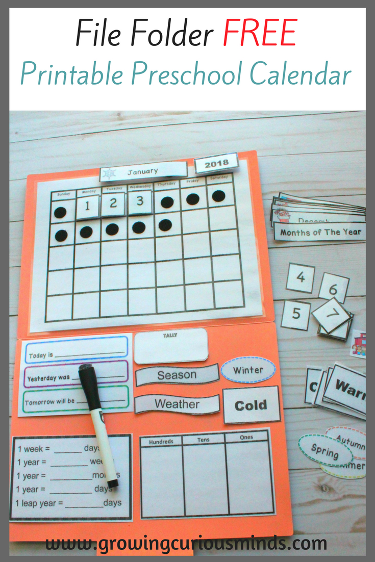 Preschool Printable Calendars