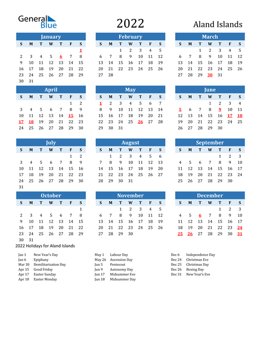 Calendar For 2022 With Holidays