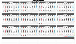 2022 Calendar With Week Numbers