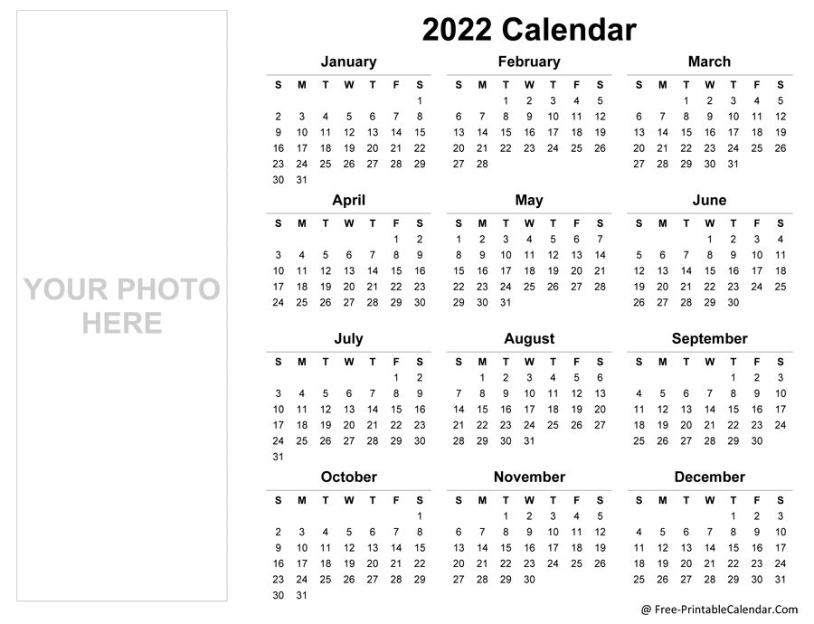 Microsoft Printable Calendar 2022