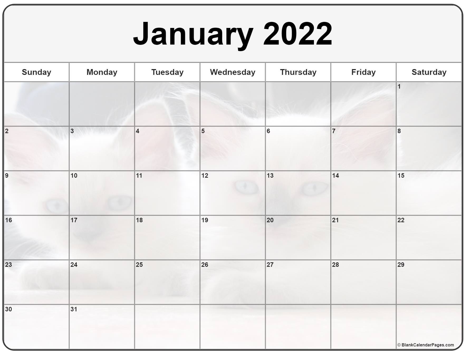 January 2022 Printable Calendar Free