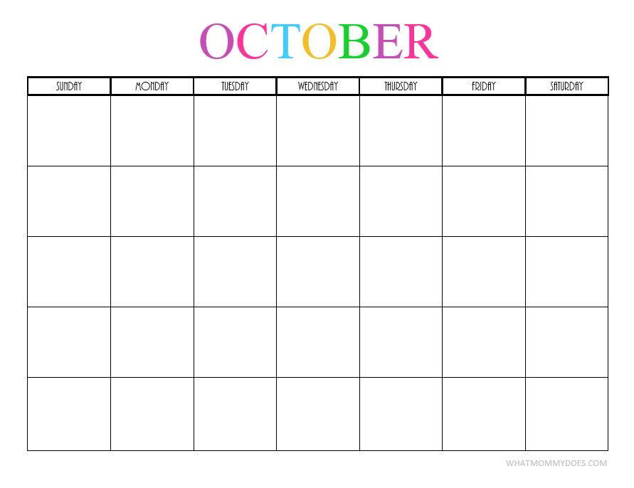 Blank August 2021 Calendar Printable