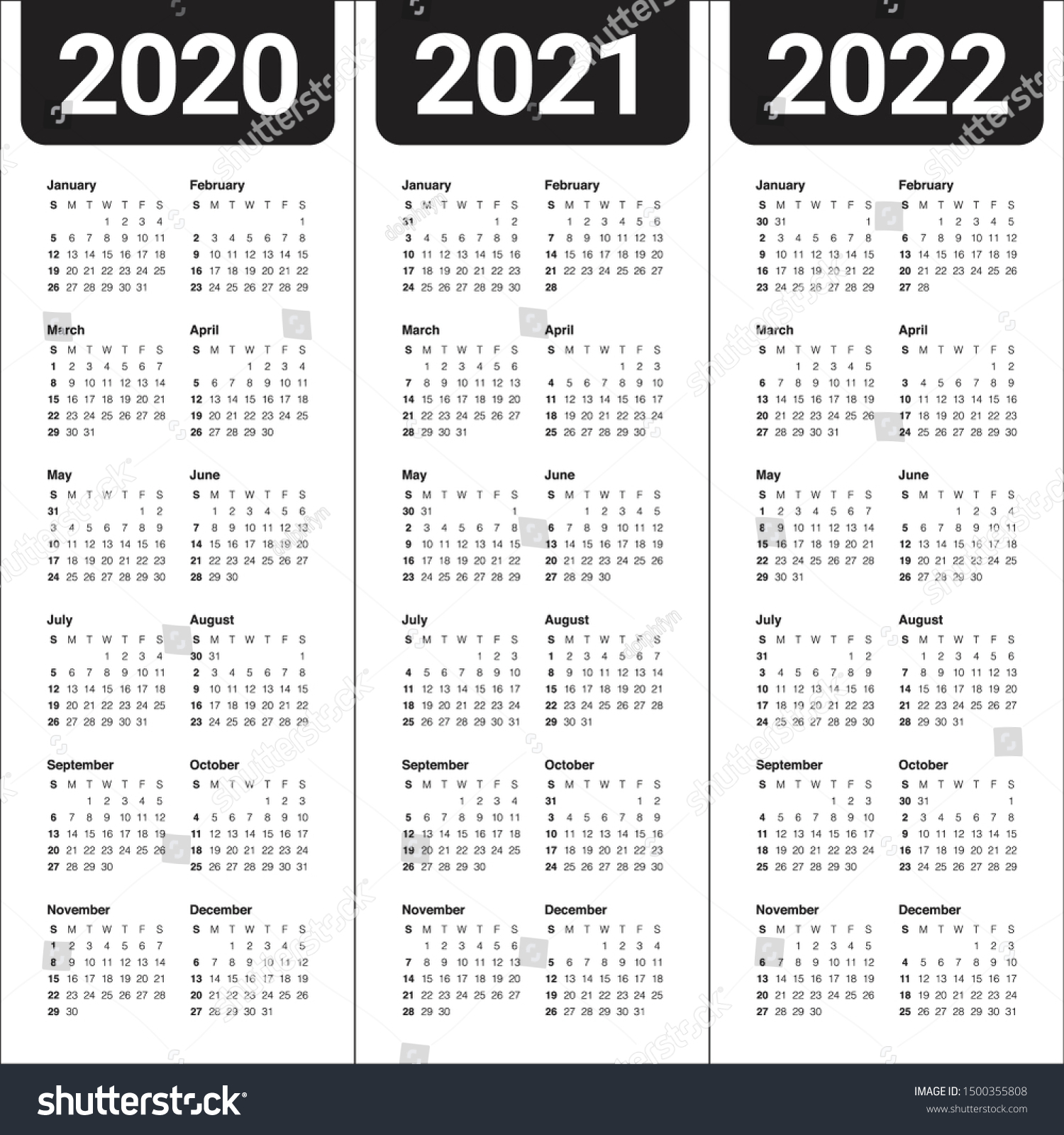Two Year Calendar 2020 And 2021