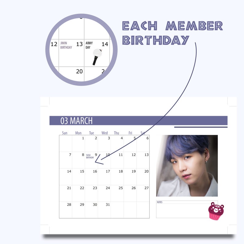 Bts Calendar 2021 Printable