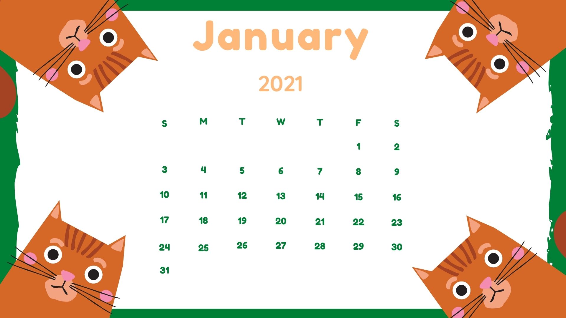 January And February 2021 Calendar