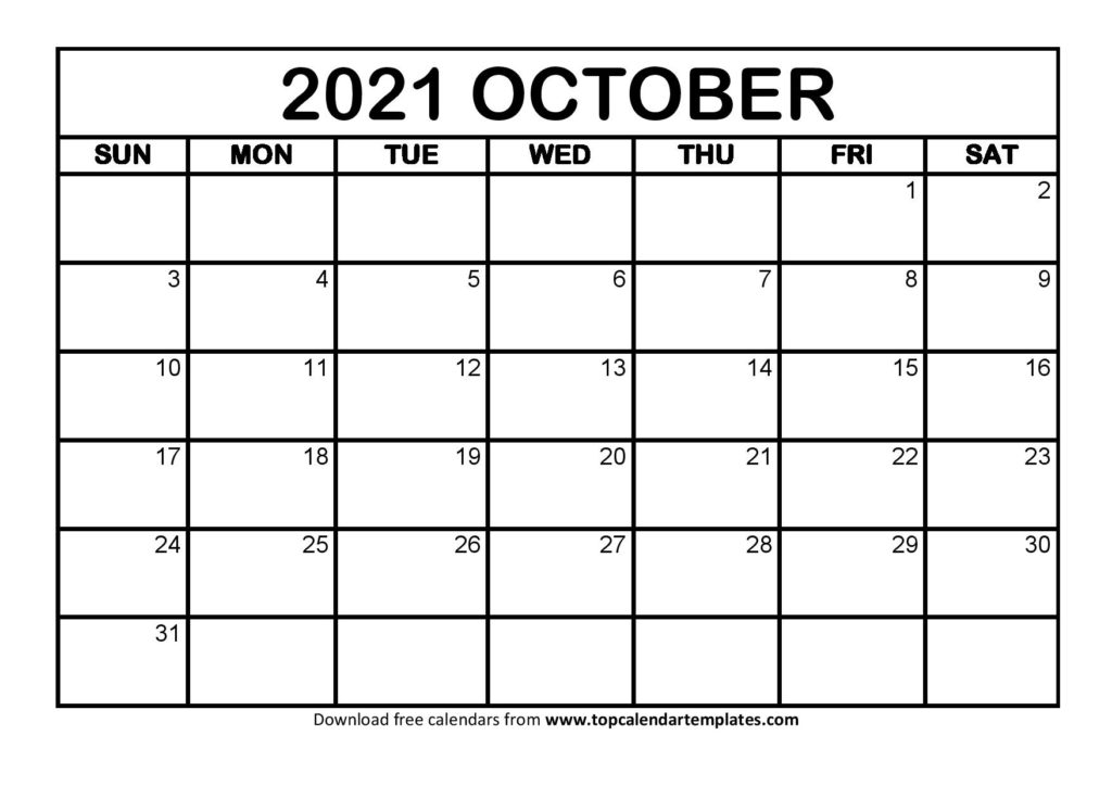 2021 Calendar Free Printable